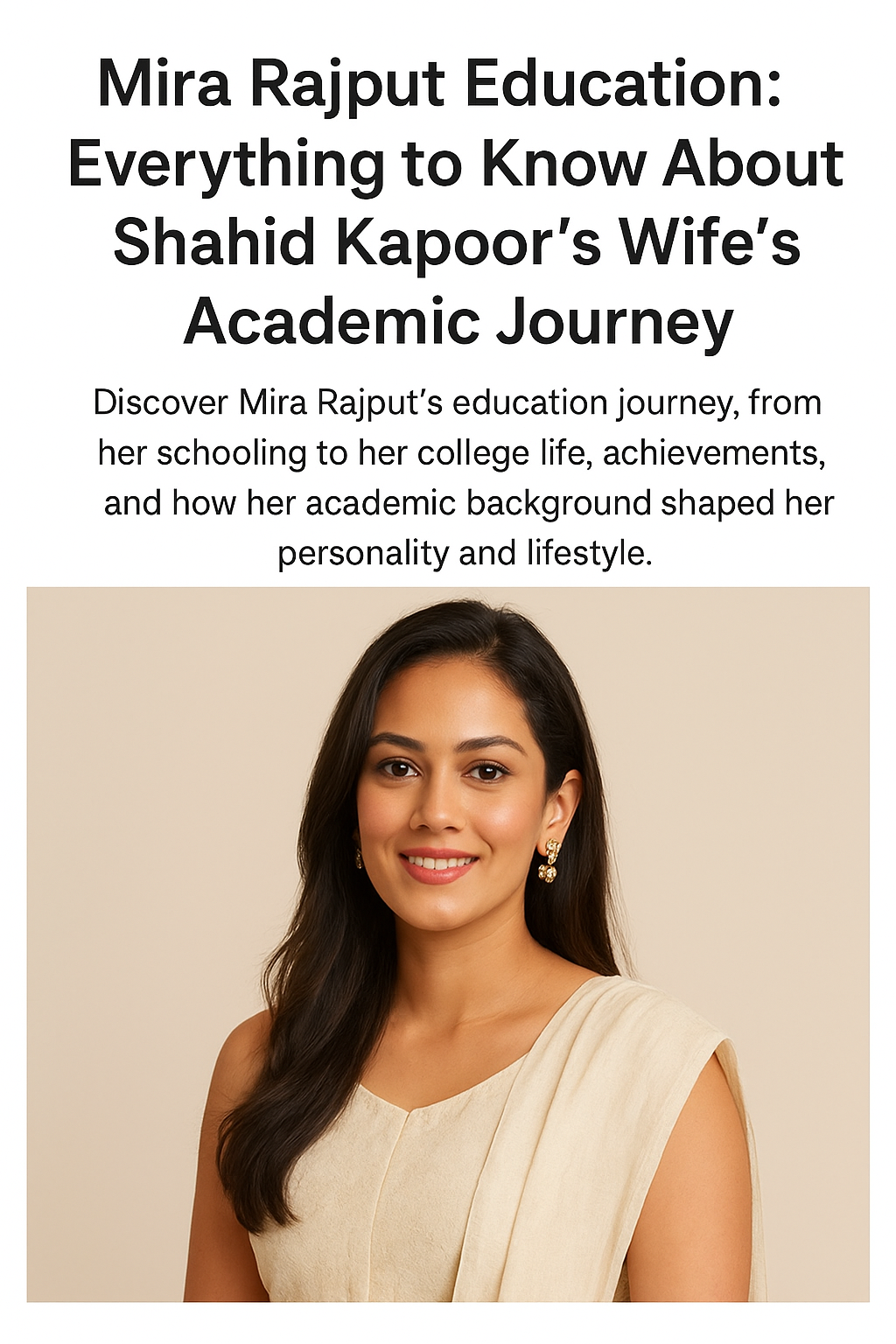 Mira Rajput Education